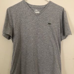 Lacoste Grey V-neck Shirt